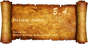 Boldog Andor névjegykártya